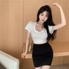 Plus Size High-Waisted A-Line Pleated Skirt for Fall/Winter