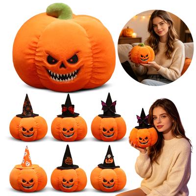 Halloween Pumpkin Plush - Cute Stuffed Pumpkin Cushion for Couch, Bed, Sofa and Home Decor