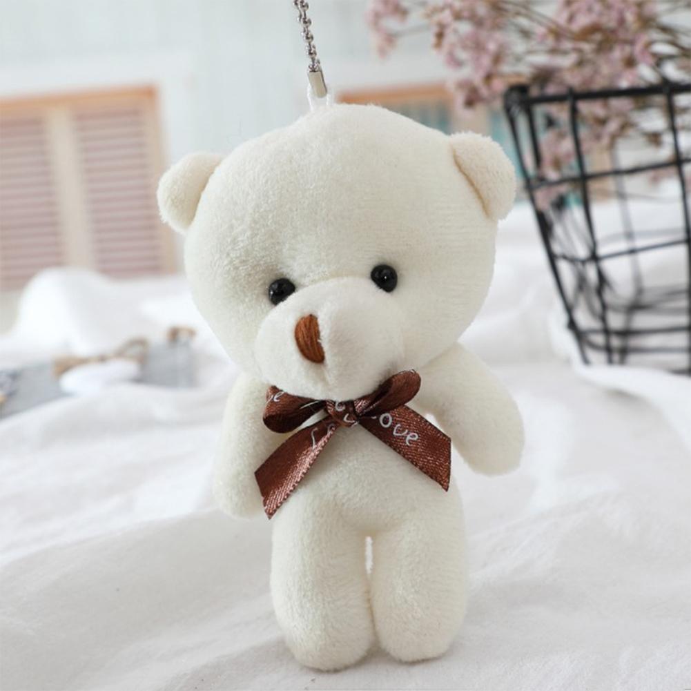 Mini Plush Bear Doll 12Cm Stuffed Plush Toy Mini Bear Doll Toy For Girl Bag Pendant Keychain Children Partygifts