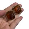 Maillard Amber Square Stud Earrings Vintage Retro Design Versatile Exquisite Premium Earrings