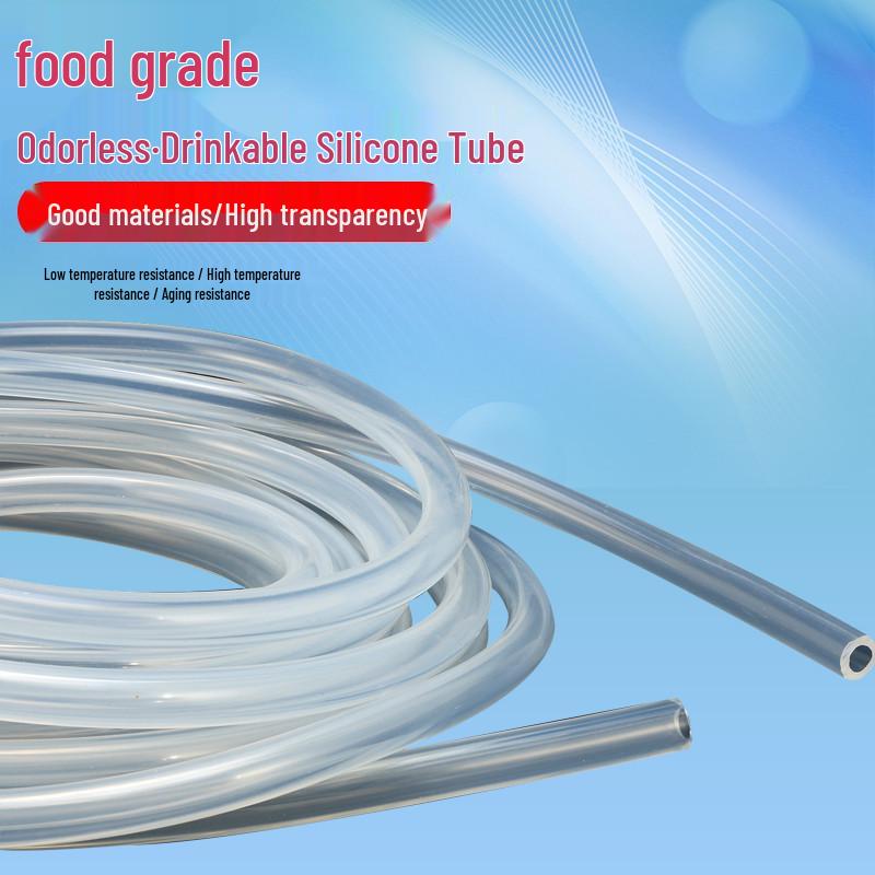 Geruchloses Silikonschlauch in Lebensmittelqualität: Transparenter, Hoch- und Tieftemperaturbeständiger, Weicher Gummischlauch (4/6/8/10/12 mm)
