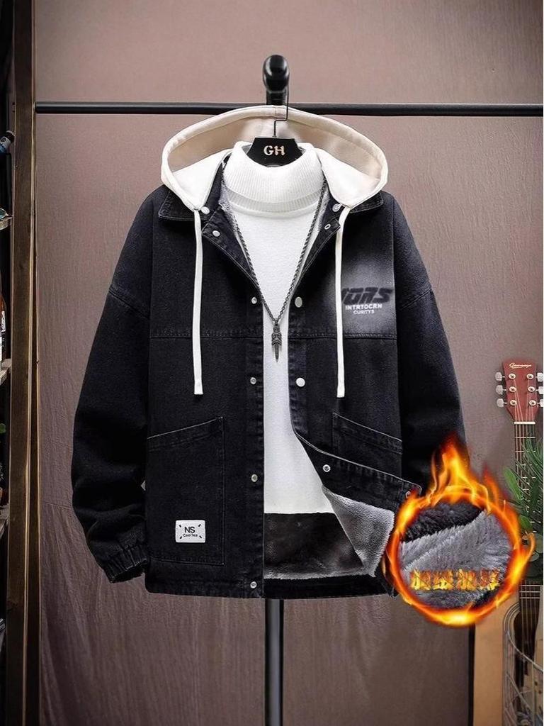 Men's Thickened Plus Velvet Denim Jacket – Stylish Warm Casual Autumn/Winter Top