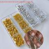 Metal Rivets Charms for Manicure Decorations 6 Grids 3D Gold Silver Half round Ball Nail Art Studs