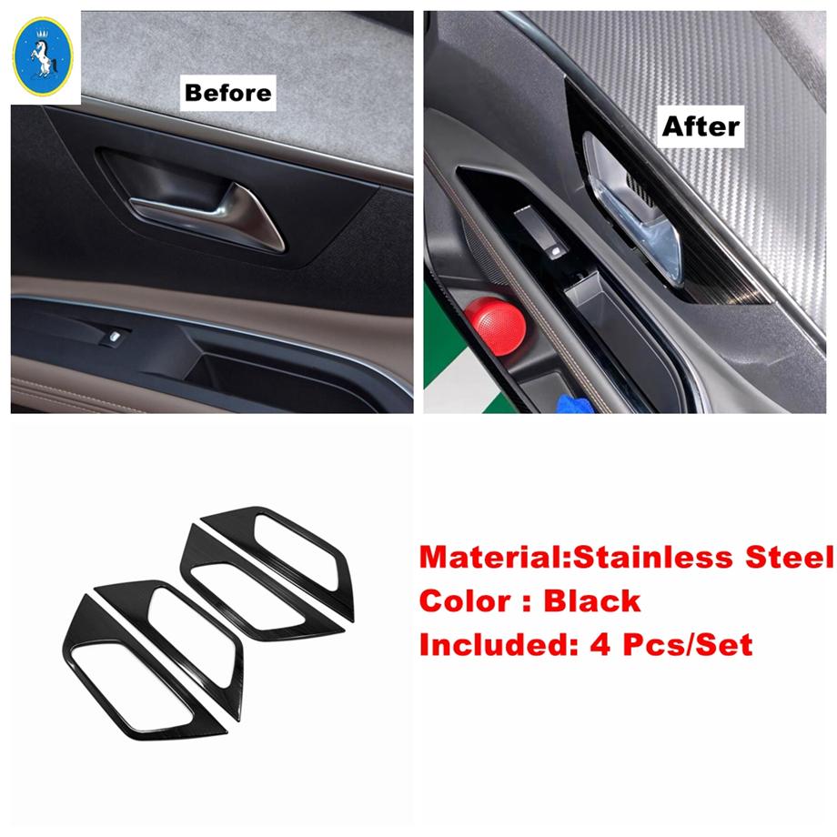 For Peugeot 3008 5008 GT 2017 -  Black Car Window Glass Lift / Door Speaker / Reading Lights Decor Cover Trim Accessories