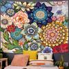 Neasow Colorful Floral Tapestry Wall hanging, Bright Boho Fabric Blossom Tapestries, Multi Color Tapestry for Bedroom Home Hippie Wall Decor 50×60
