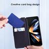 Rezzol Luxury Leather Magnetic Wallet Case For Samsung Galaxy Z Fold 4 Cover Magnetic Push -Pull Pen Box Fundas