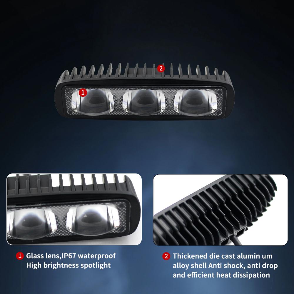 LED Forklift Warning Light - High Brightness Waterproof Dual Color Red & Blue Warning Light Energy Saving and Easy Installation