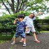 JINBEI KIDS Jinbei Yukata Dots Made with Japanese Fabric for Perfect for Summer Festivals and Evening Children's (Polka (Navy), 130cm) - Boys,