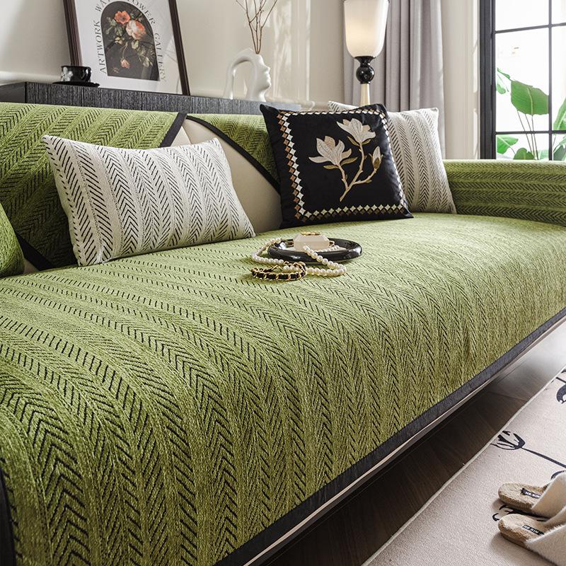 French Retro Sofa Cushion, Universal In All Seasons, Non-Slip And Dirt-Resistant Seat Cushion, Advanced Chenille Sofa Cover Cover Cloth Towel