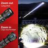 New Powerful LED Flashlight Rechargeable Portable Torch Outdoor Hiking Emergency Light White Laser Flashlight