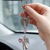 1 Pezzo Angelo Cristallo Cuore Alato Ornamento Volante Interni Auto Specchietto Retrovisore Decorazione da Appendere Borsa Maniglia Porta Casa Ciondolo Regalo