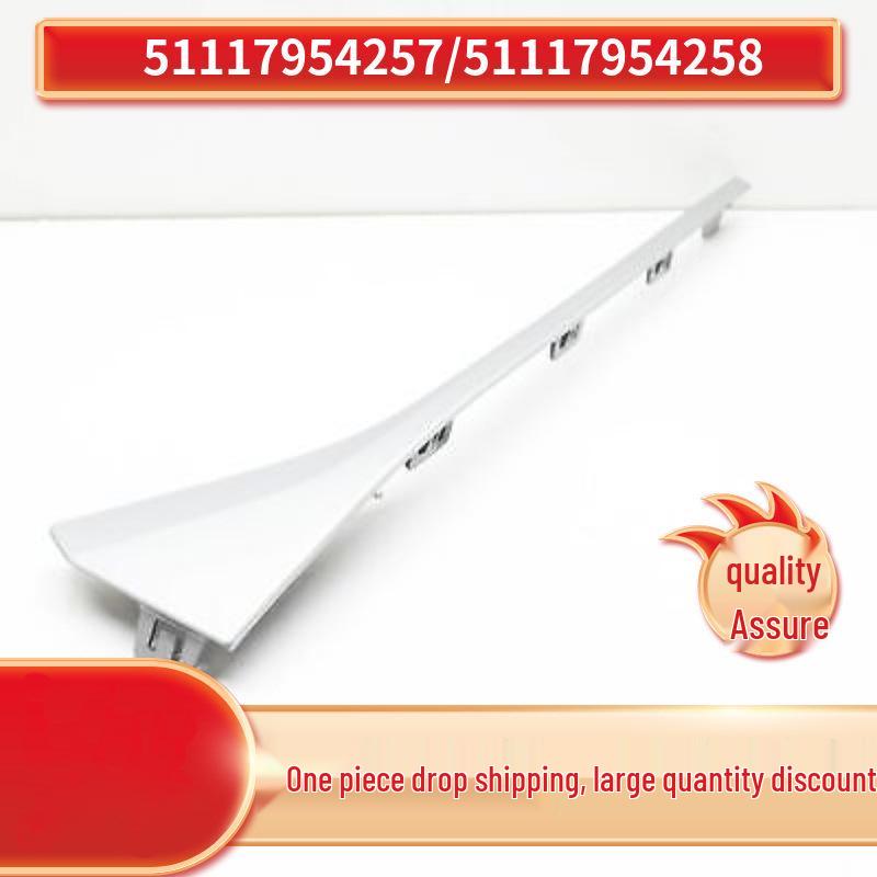 

BMW X1 F48 Front Bumper Silver Trim Strips (Lower Left & Right) 51117954257, 51117954258 Left Part 51117954257