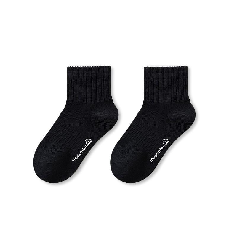 Premium A-Class Cotton Kids Crew Socks Antibacterial Seamless Sports Socks for Boys Girls Spring Autumn Winter