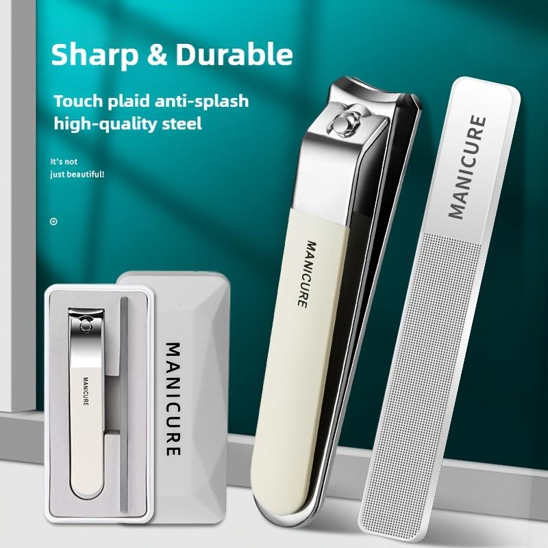 Xiaomi 2pcs Set Stainless Steel Sharp Edge Nail Clippers with Nail File Set for Manicure And Pedicure Convenient Portable Travel Outfit