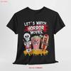 Lets Watch Horror Movies Premium Heavy Cotton T Shirt Vintage Washed Slightly Designer Clothes Soft Breathable Casual Homme