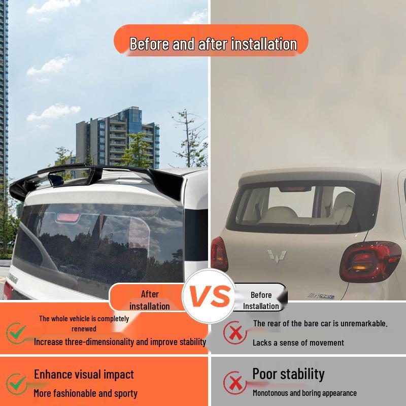 Wuling Hongguang MINI Sports Rear Spoiler: No-Punch, Non-Destructive Roof Decoration.