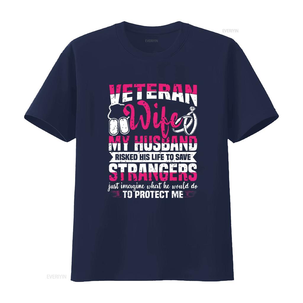 Womens Veteran Wife Husband Soldier Saying For Military Women T Shirt Black 2XL Vintage Washed Soft Casual Stretched Graphic