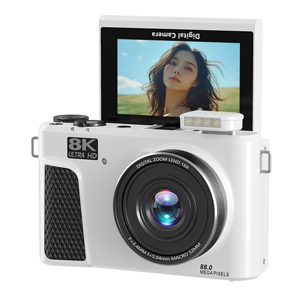 WD300 8K Mirrorless Digital Camera with High Pixels, Flip Screen & WiFi for Mobile Uploads - Perfect for Students and Party Scenes