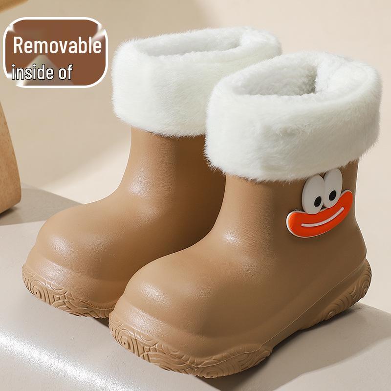 Dopamine Unisex Kids' Rain Boots - Anti-slip, EVA Fleece-lined, Detachable, for Kindergarten To High School