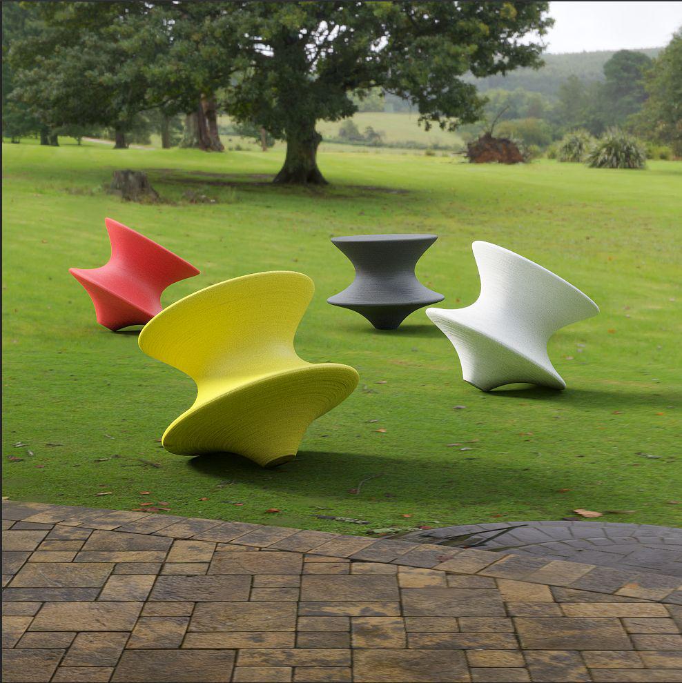 

Creative Outdoor Kids Gyro Chair: Rotating Fiberglass Stool, Non-Tipping Design 10*10d