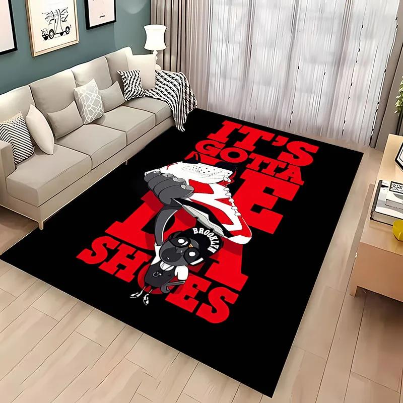 HD Printing Fashion Basketball Shoes Rug for Bedroom Living Room Hallway Long Strip Carpet  Anti-slip Rug Sofa Doormat Home Mat