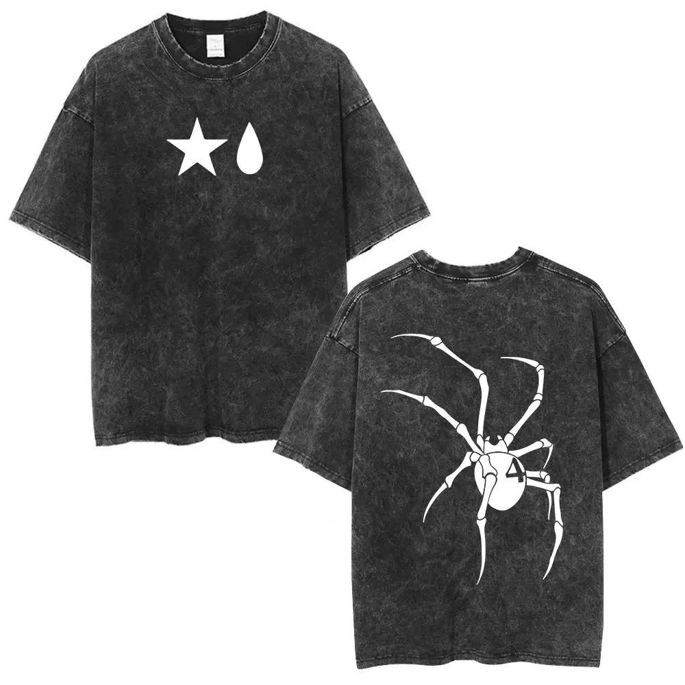 

Hunter x Hunter Chrollo Lucilfer Skill Hunter & Phantom Troupe Vintage Washed Oversized Dark Streetwear T-Shirt S