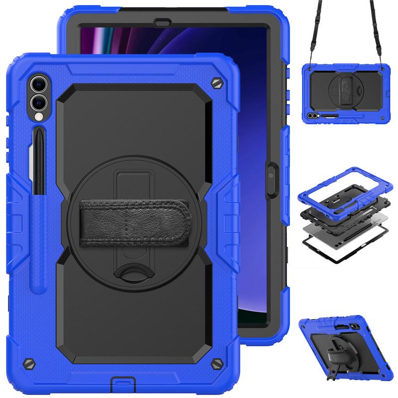For Samsung Galaxy Tab S10 S9 S8 Ultra 14.6 S7 Plus FE 13.1 12.4 11 Inch A8 10.5 X200 S6 Lite Case Kids Stand Tablet Cover Strap