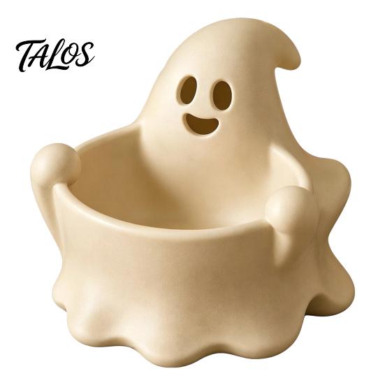 Jewelry Desktop Organizer 3D Printed Halloween Ghost Bowl, Trick or Treat Snack Candy Nut Bowl Serving Decorative Storage Tray Dish, Party Supplies