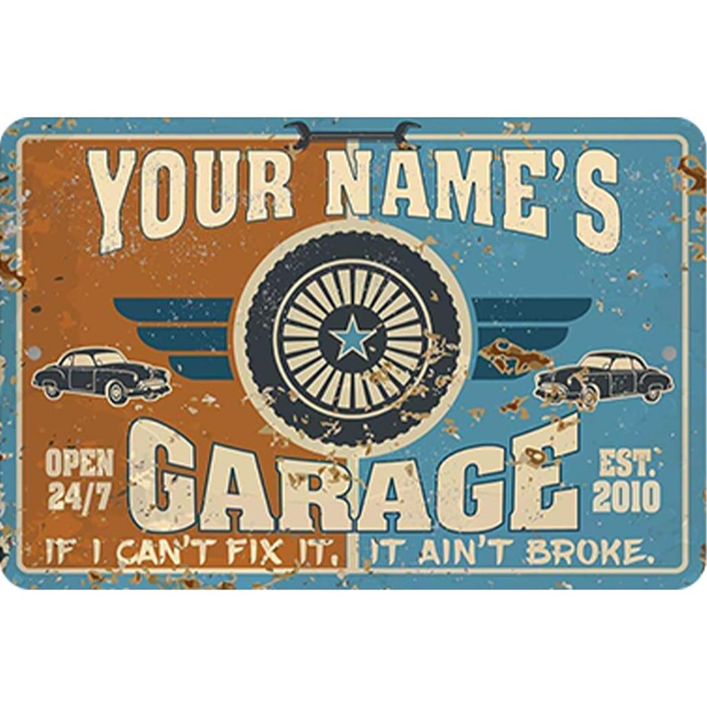 Vintage Garage Metal Tin Sign 2D Metal Wall Art Poster for Home Bar Decoration