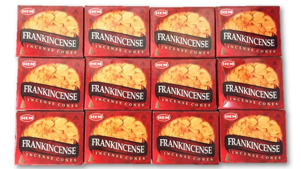 HEM Frankincense Cone 1 Case Boxes of 10 Cones Incense, Type, (12 Each)
