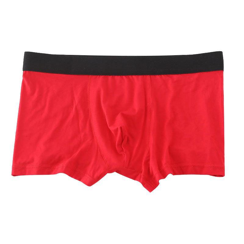 Men's 50-Count Modal Boxer Briefs - Breathable, Double-Layer, Solid Color, Adult Simple Knit Design