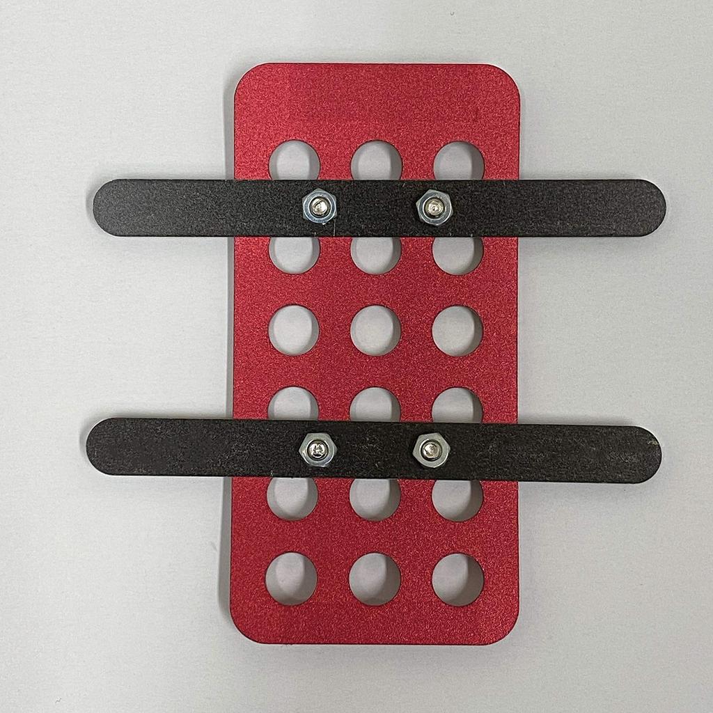 Napolex LONZA Car Aluminum Mini Pedal Set for Automatic Transmission Sport Pedals for Kei and Compact Pedals, Vehicles, Cars, Red, AK-705