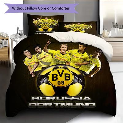 Dortmund Muster Bettwäsche Heimdekoration Geburtstagsgeschenk (1 Bettbezug + 2 Kissenbezüge, ohne Füllung)