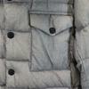 MONCLER Logo embroidery Down jacket 4 gray Men's Used
