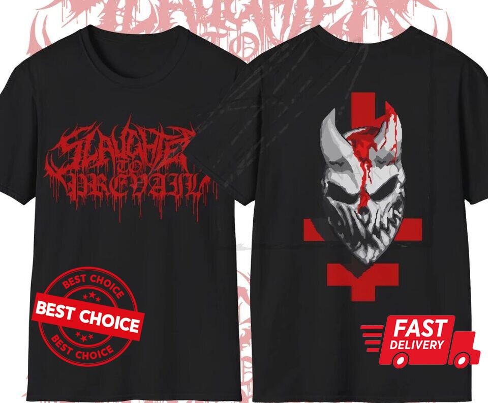Унисекс Черная Футболка Slaughter To Prevail S-3XL Q76237 Унисекс Футболка L