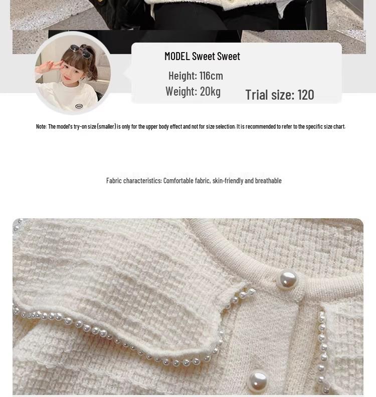 Girls' Autumn Korean-Inspired Elegant Knit Tops