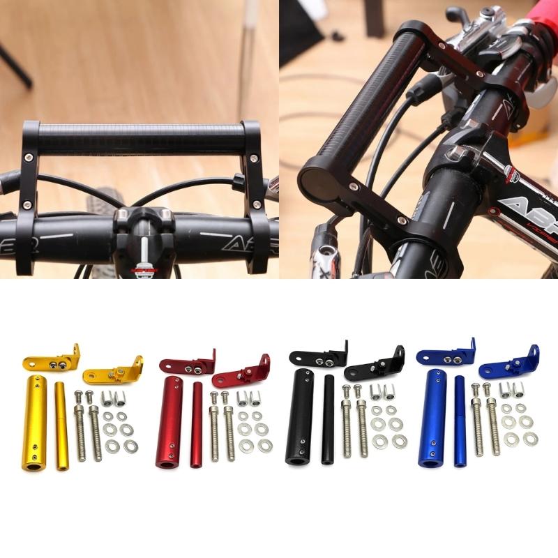 Motorcycle Handlebar Extender Clamp Frame Aluminum Extension Bracket Holder for Cellphone Speedometer with Screws