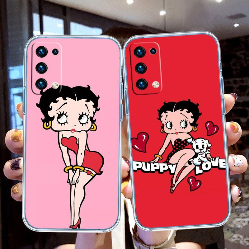 TR6 B-Bettys Art B-Boops Transparent Phone Case for Samsung Galaxy A04 A04S A14 A23 A34 A54 M23 M33 M52 M53