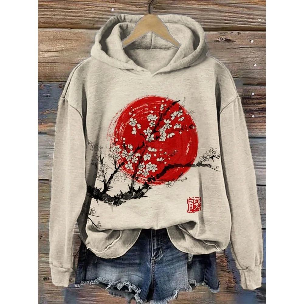 

2024 Новый дизайнерский женский вечерний стиль цветочный принт осень-зима повседневный свободный женский свитшот модная уличная одежда Y2K M