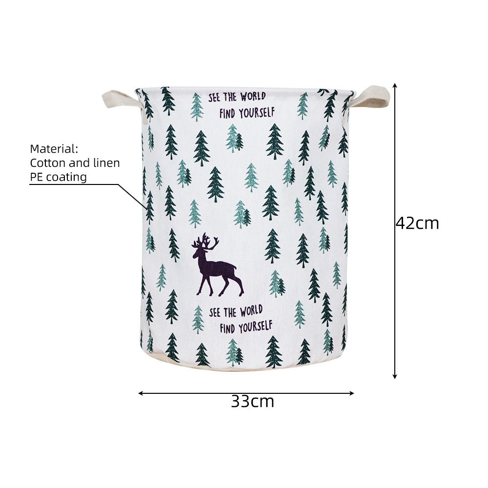 Grande Cesto de Roupa Suja À Prova D'Água Cesto de Armazenamento de Brinquedos Tecido de Linho de Algodão Cesto de Roupa Suja Portátil Organizador de Quarto