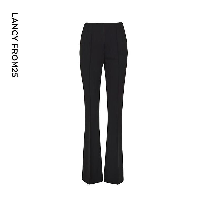 Langzi Retro High-Waist Wide-Leg Flared Suit Pants
