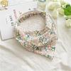 European & American Floral Triangular Scarf: Women's Elastic Hair Accessory