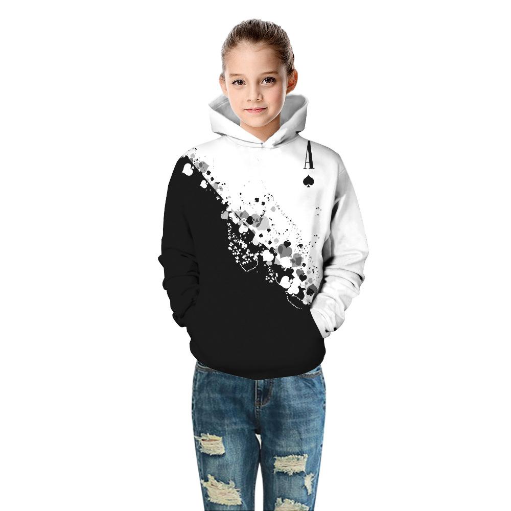 Autumn Winter Children's Hoodies Coat 5-14y Boys Girls Hooded Sweats 3D Printed Kids Sweatshirts Child Teen Sport Tops Pullover