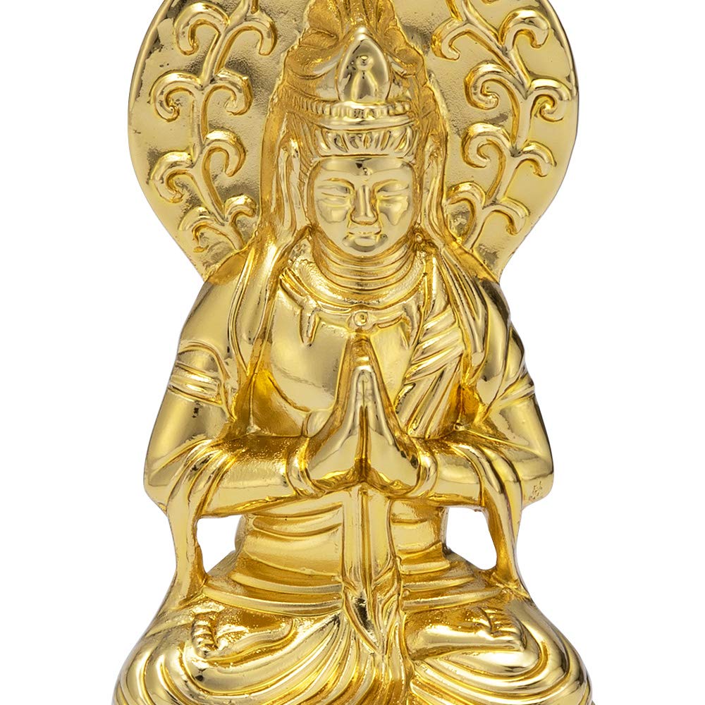 Buddhist Altar Shop Takita Shoten Buddhist Statue: Seishi Bodhisattva (Born in the Year of the Horse) Alloy (6.8cm High x 2.8cm Wide) [Crafted by