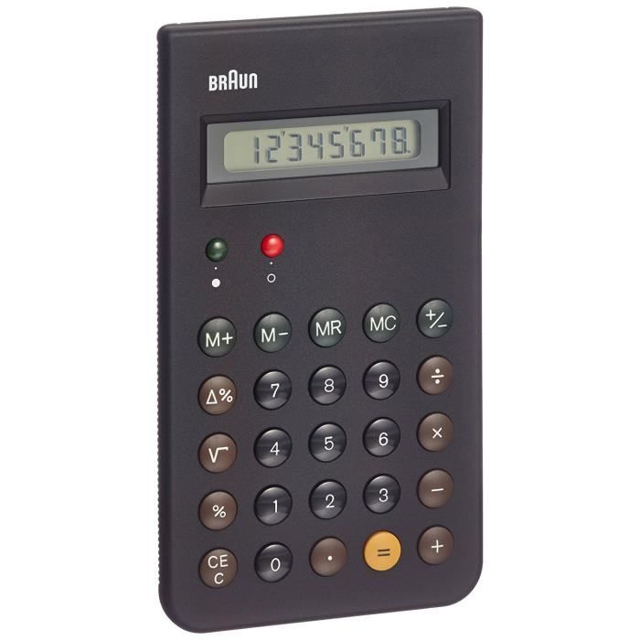 Calculatrice - BRAUN - BNE001 - Financière - Écran 8 chiffres - Couvercle coulissant