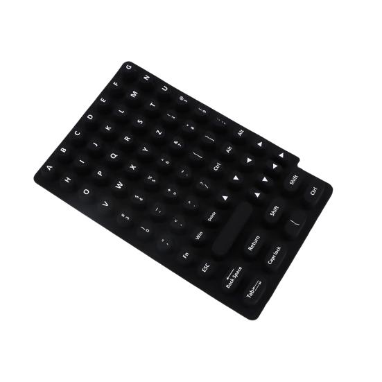 

70 Pcs Keyboard Sticker for Long Nails Universal Nail Art Keyboard Bubbles Self-Adhesive Silicone Typing Keycaps for Office Girls Gaming чёрный