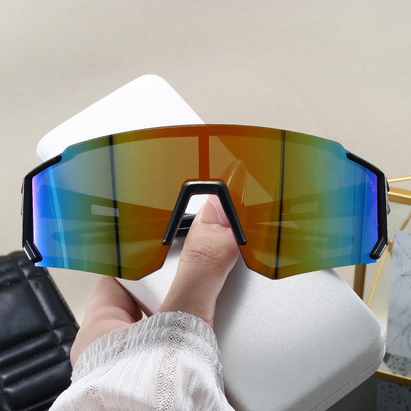 Outdoor Sports Sunglasses New  Women Fashion Large Frame Design Goggles Simple Style Unisex  Integrated Sun Glasses