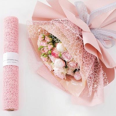 Bouquet Wrapping Flower Wrapping Gauze Mesh Floral Wrapping Paper Jacquard Net  Valentine's Day