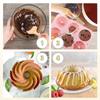 Silicone Fluted Tube Cake Pan Non-Stick Cake Molds New Donut Baking Molds  for Cupcake Decorating