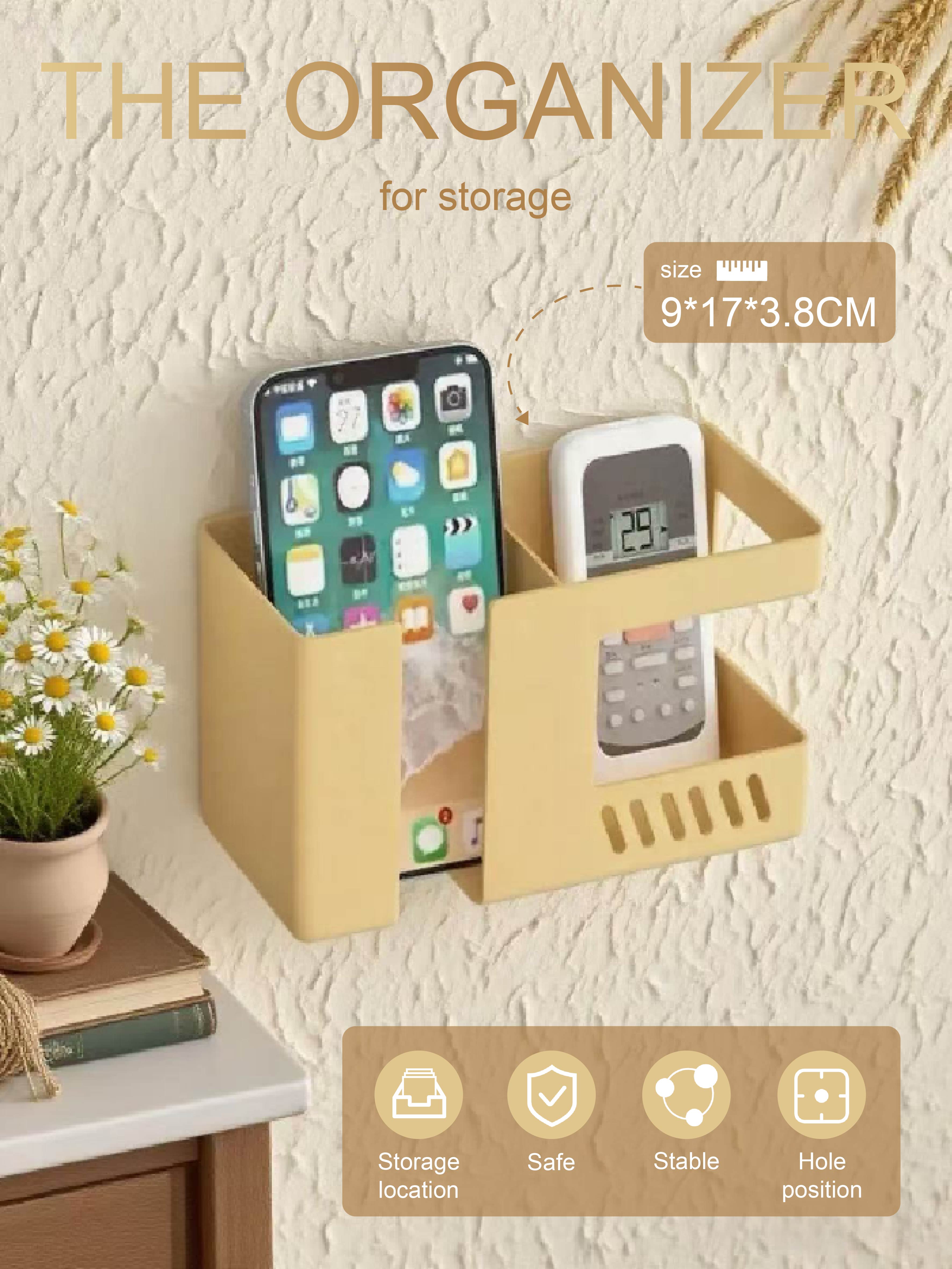 

Багатофункціональний настінний органайзер (9173.8СМ) – Тримач для телефону та дрібних пристроїв жовтий